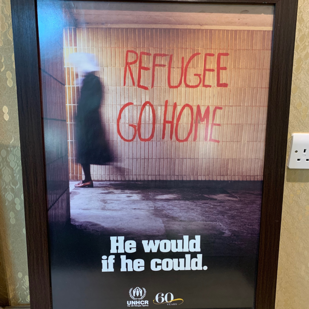 UNHCR education poster on study abroad campus