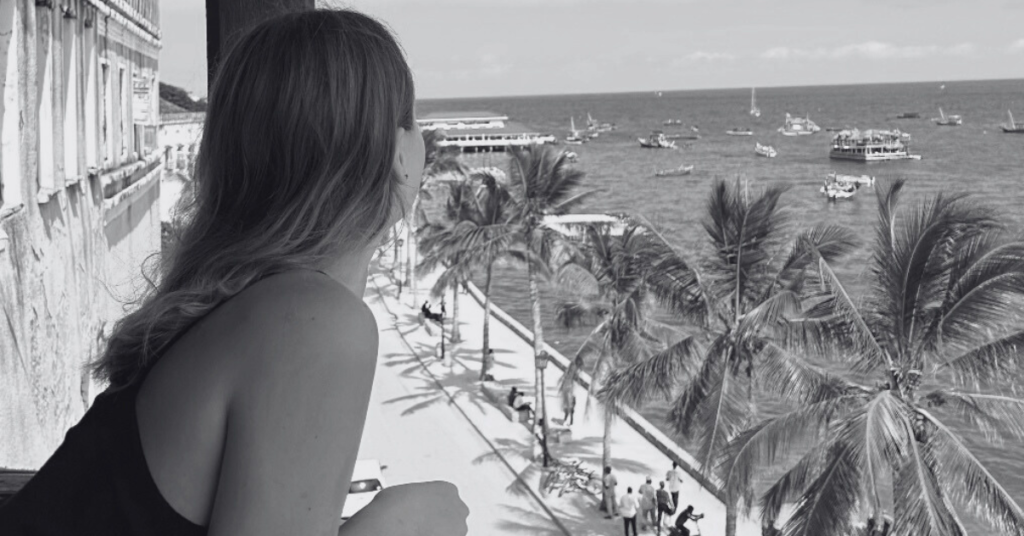 Balcony view overlooking Kiponda Neighborhood in Stone Town, Zanzibar